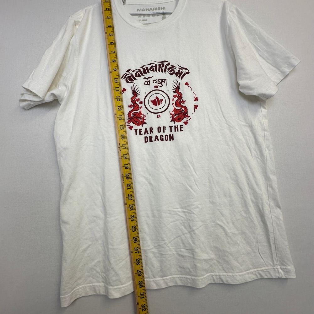 Maharishi Year of the Dragon T-Shirt Organic Cotton Off White Men XL - Picture 4 of 11